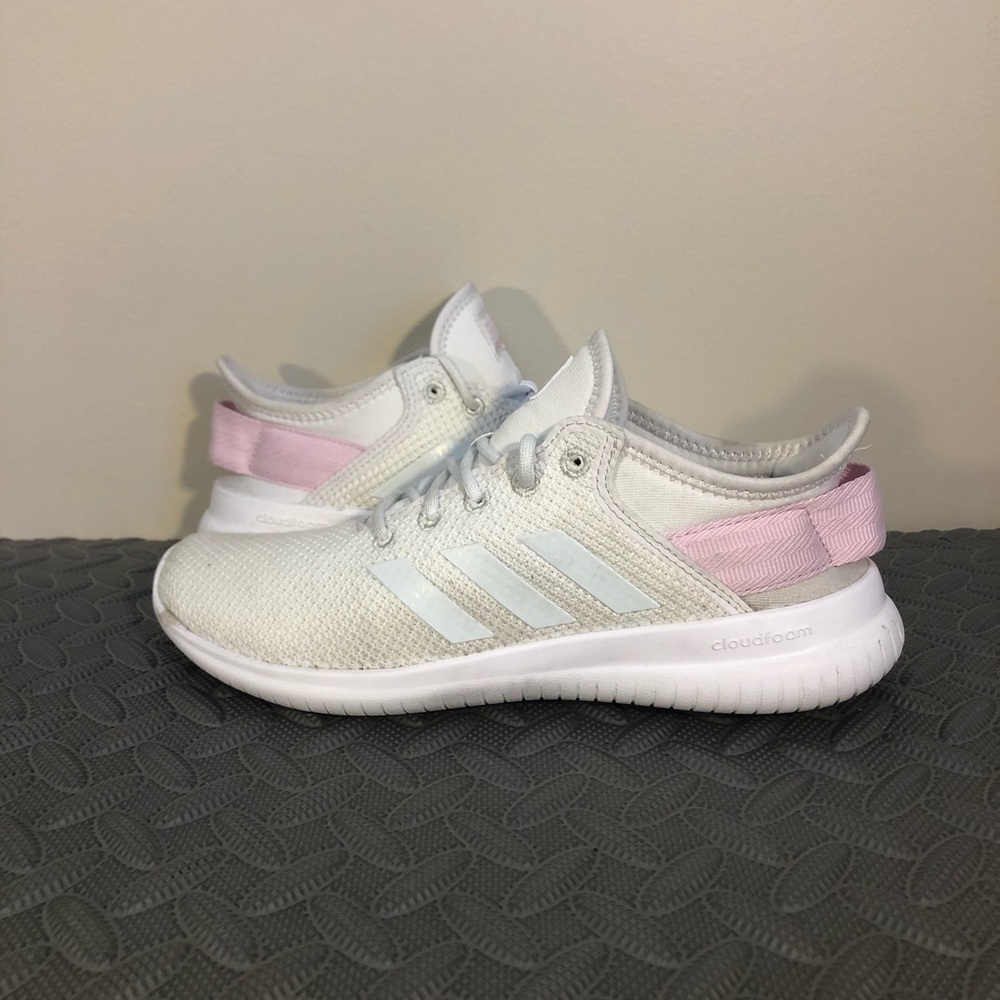 adidas Women's White and Pink Sneakers